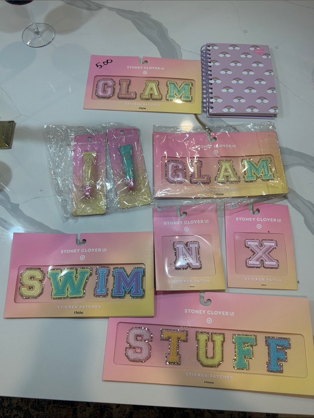 Lot of Stoney Clover x Target Sticker Patches Lip Gloss Planner